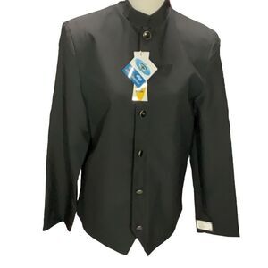 NWT Mens Neil Allyn Comfort Stretch Black Stewards Jacket Water Repellant Size S